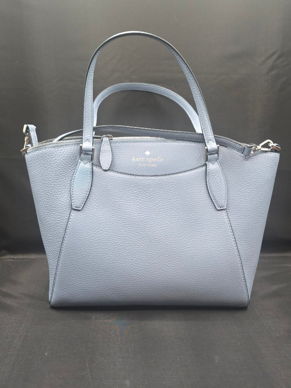 Kate Spade Monica Pebbled Leather Satchel WKR00240 Dusty Blue